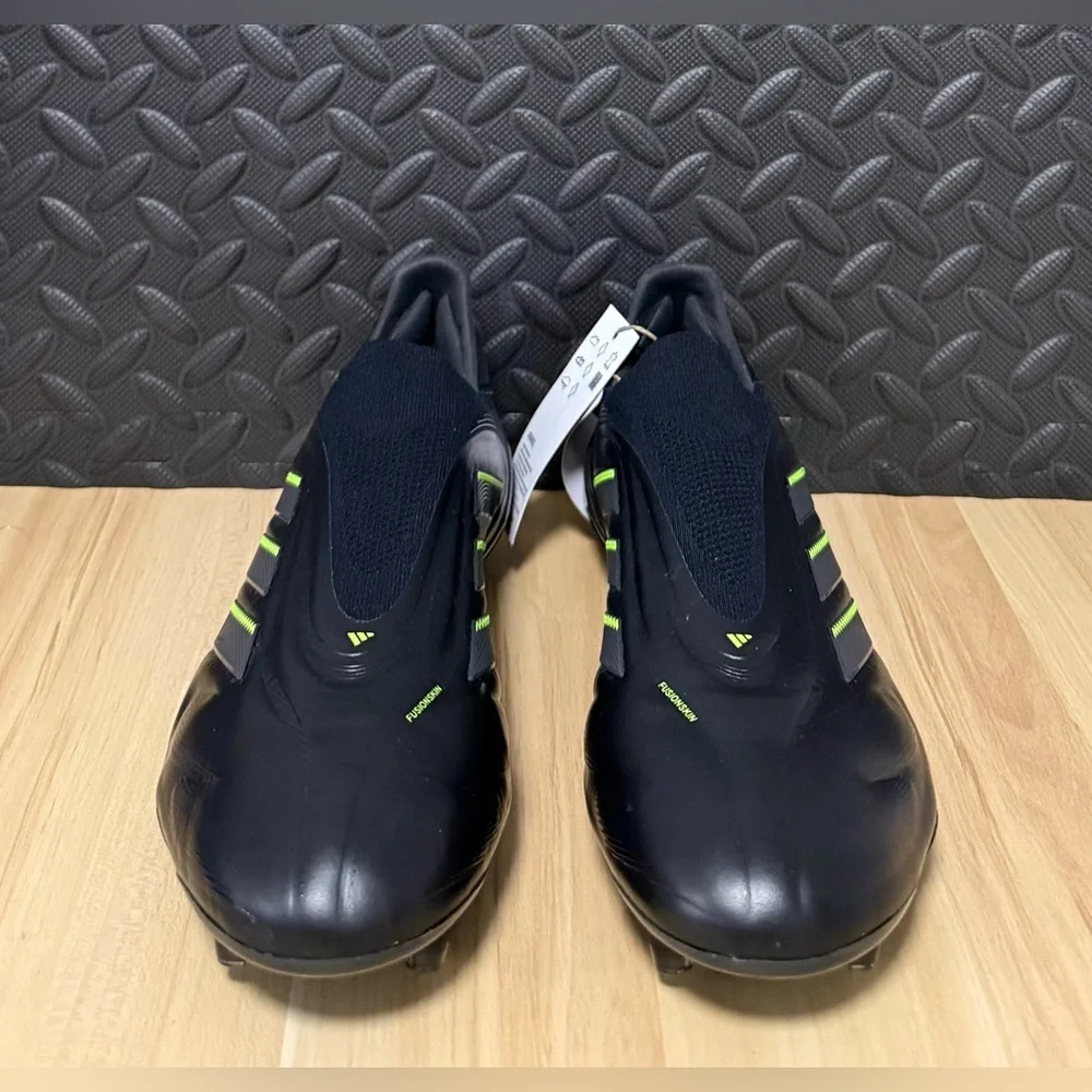 Adidas Copa Pure 3 Elite Laceless FG Black Green Soccer Cleats JS0652 Mens Sizes
